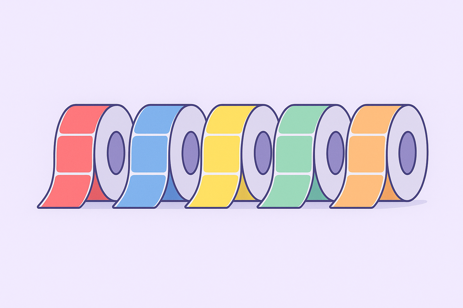 Étiquettes colorées pour imprimantes Dymo