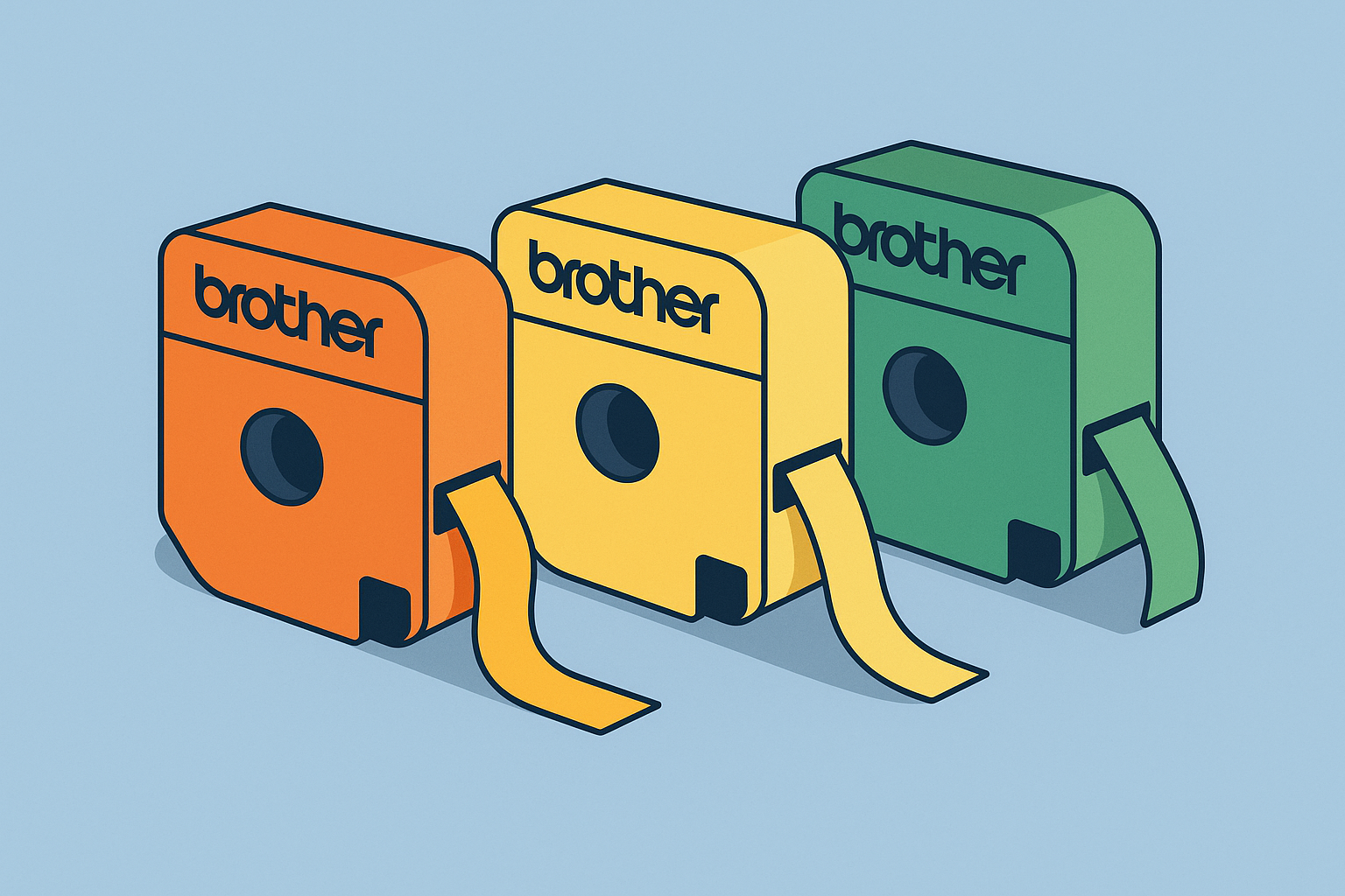 Rubans Brother fluorescents (TZ/TZe)