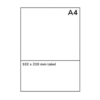 Bon de livraison / Étiquette de retour avec étiquette d'expédition 102 x 210 mm