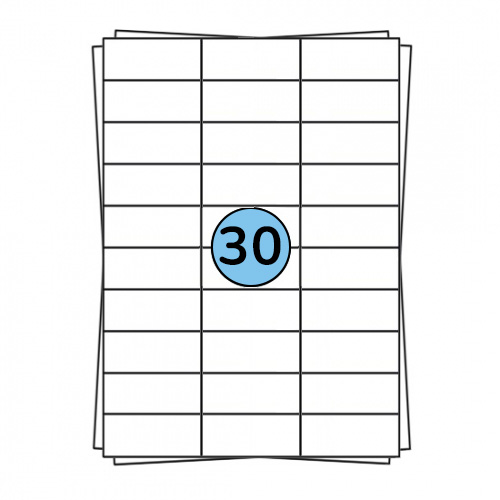 Étiquettes en planches A4 70 x 30 mm, 3 000 étiquettes
