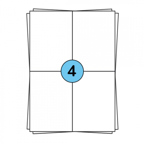 Étiquettes en planches A4 104 x 148 mm, 400 étiquettes