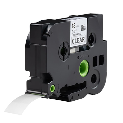 Ruban à lettres compatible Brother TZ-S-241, noir sur blanc, 18 mm