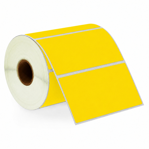 Étiquettes compatibles Zebra jaunes, 102 x 50 mm, 1300 étiquettes